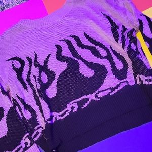 Flame designed sweater